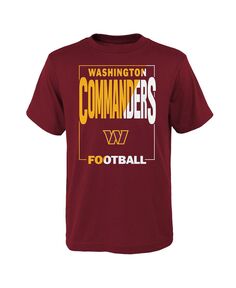 Бордовая футболка Big Boys Washington Commanders Coin Toss Outerstuff