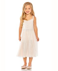 Платье миди с оборками для маленьких девочек MAC DUGGAL