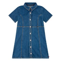 Короткое платье Levi´s Button Front Denim Short Sleeve, синий Levis