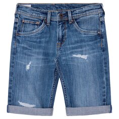 Джинсовые шорты Pepe Jeans Cashed Repair 1/4, синий