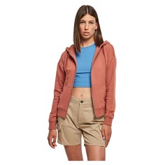 Толстовка Urban Classics Organic Terry Full Zip, оранжевый