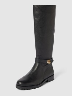 Кожаные ботинки с аппликацией, модель HALLEE Lauren Ralph Lauren, черный