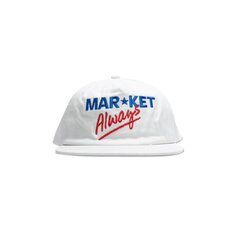 Низкие рыночные цены 5-панельная шляпа Белая Market