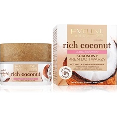 Ультрапитательный крем для лица Насыщенный кокос для сухой чувствительной кожи 50мл, Eveline Cosmetics