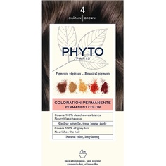 Перманентная краска для волос оттенок 4 Коричневый, Phyto