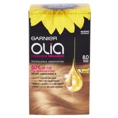 Оля - Краска для волос без аммиака Н. 8.0 Светлый Блондин, Garnier
