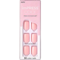 Набор для гелевых ногтей Impress Color Pick Me Pink с технологией Purefit — включает в себя мини-пилку Prep Pad для кутикулы и 30 накладных ногтей, Kiss
