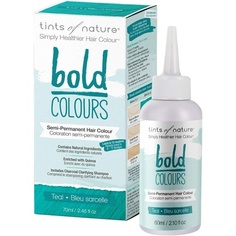 Полуперманентная краска для волос Bold Color Teal, без аммиака и без повреждений, 70 мл 60 мл, Tints Of Nature