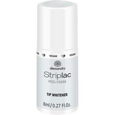 Striplac Peel Or Soak Vegan Tip Whitener Белый светодиодный лак для ногтей 8 мл, Alessandro