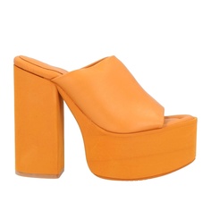 Босоножки Paloma Barceló Leather Round Toeline Geometric Heel, оранжевый