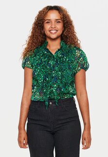 Рубашка LILJASZ CRINKLE SS Saint Tropez, зеленые зеленые цветы с щеткой