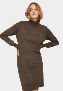 Трикотажное платье MILASZ ROLLNECK Saint Tropez, крупный коричневый меланж