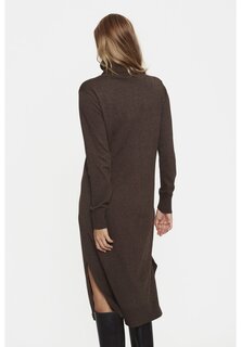 Трикотажное платье MILA ROLL NECK Saint Tropez, крупный коричневый меланж