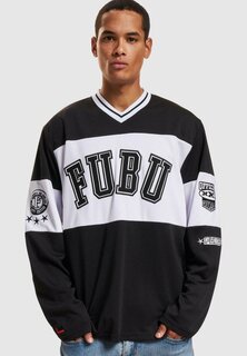 Футболка с длинным рукавом FUBU, черно-белая