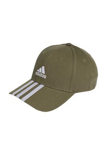 Кепка БЕЙСБОЛЬНАЯ МЯЧКА 3 STRIPES TWILL adidas Sportswear, оливково-белый