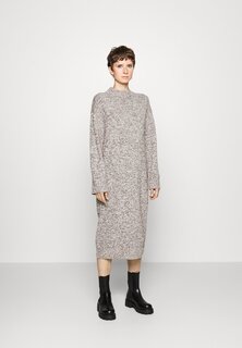 Трикотажное платье SLFRIBA LONG DRESS Selected Femme, ява/снежно-белый