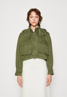 Легкая куртка HOODED CROP JACKET American Eagle, оливковый