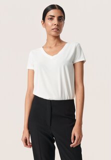 Базовая футболка COLUMBINE V-NECK SS Soaked in Luxury, ломаный белый