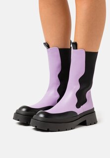 Ботинки на платформе WAVY ELASTIC BOOTS NA-KD, черный/фиолетовый