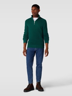 Вязаный свитер с воротником стойкой McNeal, темно-зеленый