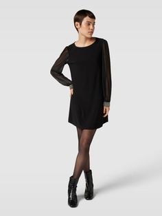 Мини-платье с полупрозрачной отделкой Apricot, черный
