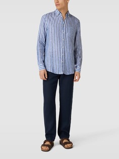 Повседневная рубашка с полосатым узором Christian Berg, дымчатый синий