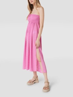 Платье макси со сборками на вставке Review, розовый