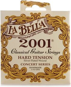 Струны для классической гитары La Bella 2001 с посеребренной обмоткой - жесткое натяжение