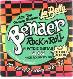 Струны для электрогитары La Bella B1052 Bender — .010-.052 Светлый верх/тяжелый низ