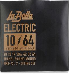 Никелевые струны для электрогитары La Bella HRS-73 — .010-.064, тяжелые, 7-струнные