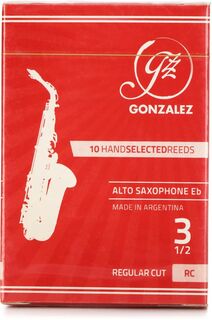 Трости Gonzalez Reeds стандартной нарезки для альт-саксофона — 3,5 шт. (10 шт. в упаковке)