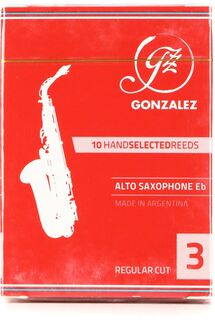 Трости Gonzalez Reeds стандартной нарезки для альт-саксофона — 3,0 (10 шт. в упаковке)
