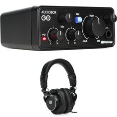 Новый аудиоинтерфейс PreSonus AudioBox Go 2x2 USB-C и наушники