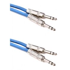 Сбалансированный патч-кабель Pro Co BP-20 Excellines — штекер TRS 1/4 дюйма на штекер TRS 1/4 дюйма — 20 футов (2 шт.)