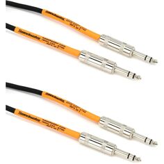 Сбалансированный патч-кабель Pro Co BP-3 Excellines — от 1/4 дюйма TRS «папа» до 1/4 дюйма TRS «папа» — 3 фута (2 шт.)