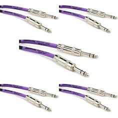 Сбалансированный патч-кабель Pro Co BP-50 Excellines — штекер TRS 1/4 дюйма на штекер TRS 1/4 дюйма — 50 футов (5 шт.)