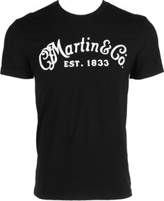 Черная футболка с логотипом Martin Basic, большой размер