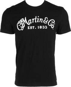 Черная футболка с логотипом Martin, средний размер