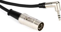 Pro Co BEM35L-2 — тип A, разъем TRS 3,5 мм, угловой к 5-контактному разъему DIN MIDI-кабеля, тип A — 2 фута