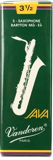 Vandoren SR3435 — Зеленые трости для баритона-саксофона JAVA — 3,5 (5 шт.)