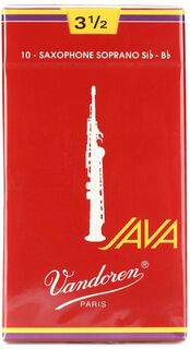 Vandoren SR3035R — красные трости для саксофона-сопрано JAVA — 3,5 шт. (10 шт.)