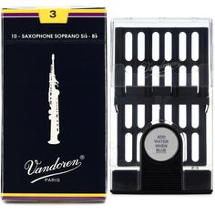 Vandoren SR203 — Традиционные трости для саксофона-сопрано в футляре для тростей — 3,0 (10 шт.)