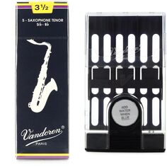 Vandoren SR2235 — Традиционные трости для тенор-саксофона в футляре для тростей — 3,5 (5 шт. в упаковке)