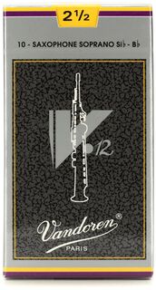 Vandoren SR6025 — трости для саксофона-сопрано V12 — 2,5 (упаковка по 10 шт.)