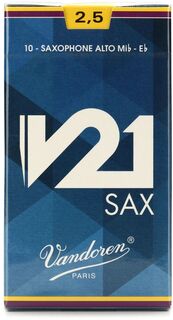 Vandoren SR8125 — Трости для альт-саксофона V21 — 2,5 (10 шт. в упаковке)