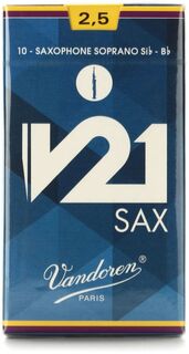 Vandoren SR8025 — Трости для саксофона-сопрано V21 — 2,5 (10 шт. в упаковке)