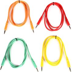 Соединительный кабель Hosa CMM-490 — штекер TS 3,5 мм на штекер TS 3,5 мм — 3 фута (4 шт. в упаковке)