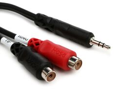Стереоразъемный кабель Hosa YRA-154 — разъем TRS 3,5 мм на левый и правый разъем RCA