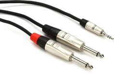 Стереоразъемный кабель Hosa HMP-003Y Pro — штекер TRS 3,5 мм на двойной штекер TS 1/4 дюйма — 3 фута