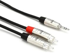 Стереоразъемный кабель Hosa HMR-010Y Pro — штекер TRS 3,5 мм на двойной штекер RCA — 10 футов
